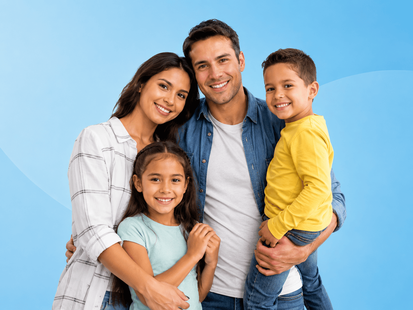 Familia disfrutando sus beneficios